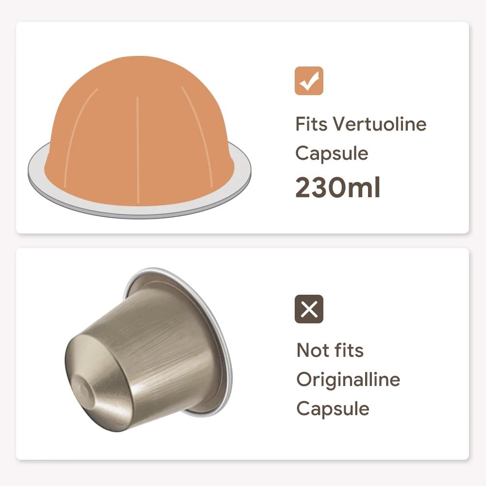 Capsule réutilisable en acier inoxydable pour Nespresso Vertuo Next Pop, filtre à café rechargeable 
