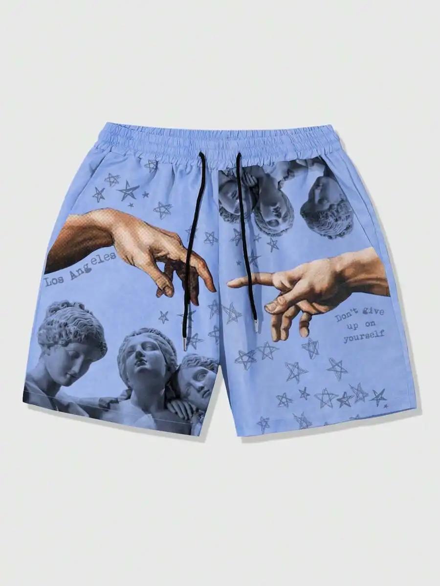 Short de sport à séchage rapide pour homme, impression 3D, impression de sculpture décontractée, sho