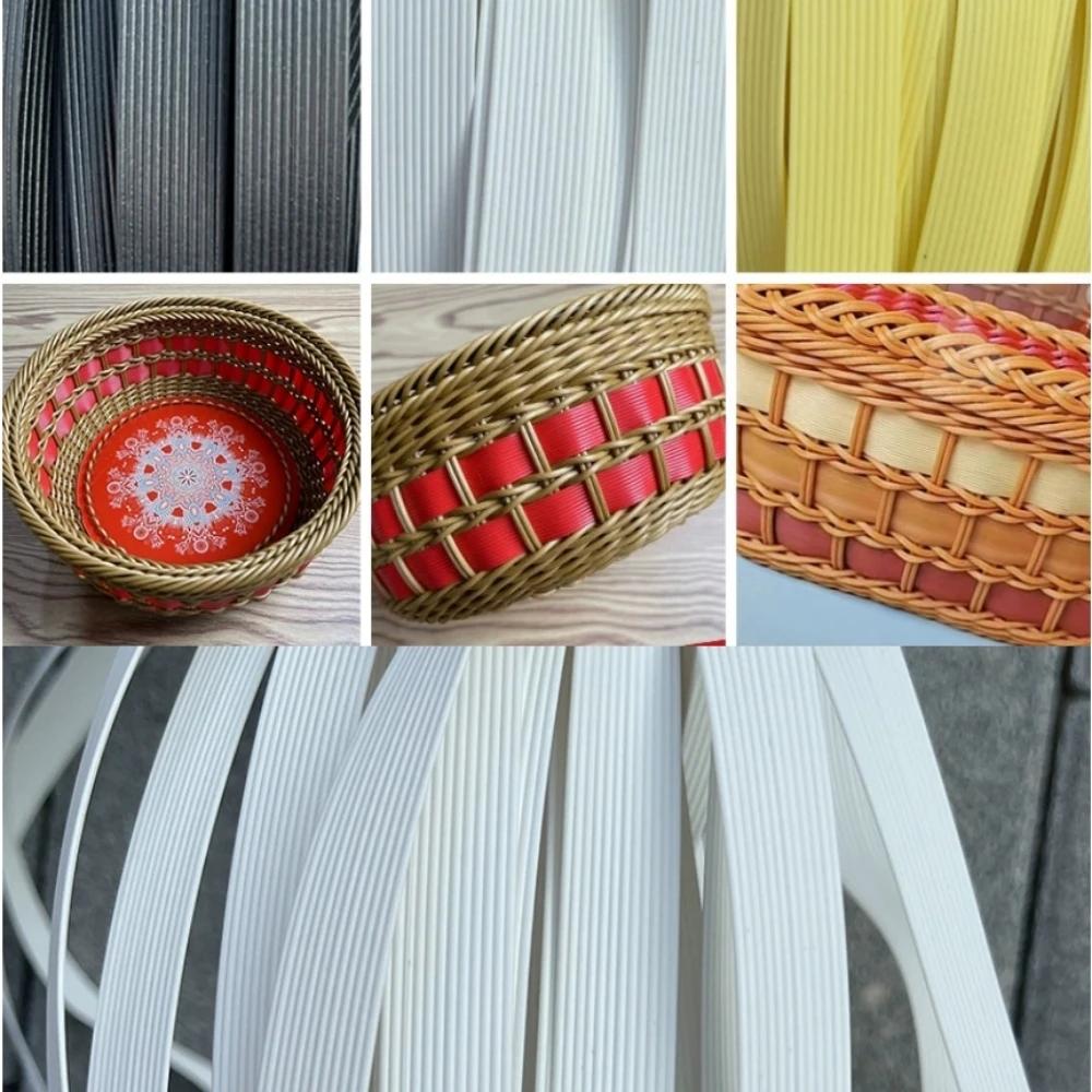 16mm de largeur 10M PE Imitation bambou plat rotin tissage à la main nid d'oiseau chaise mobilier d'
