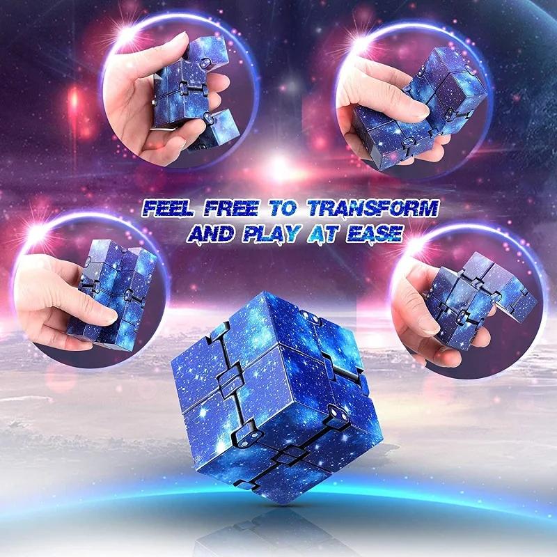 Extron-Jouet Anti-Stress pour Enfant, Cube, Flip, Tdh, Anlande, Puzzle, Magique, Doigt, Fidget, Mm, 