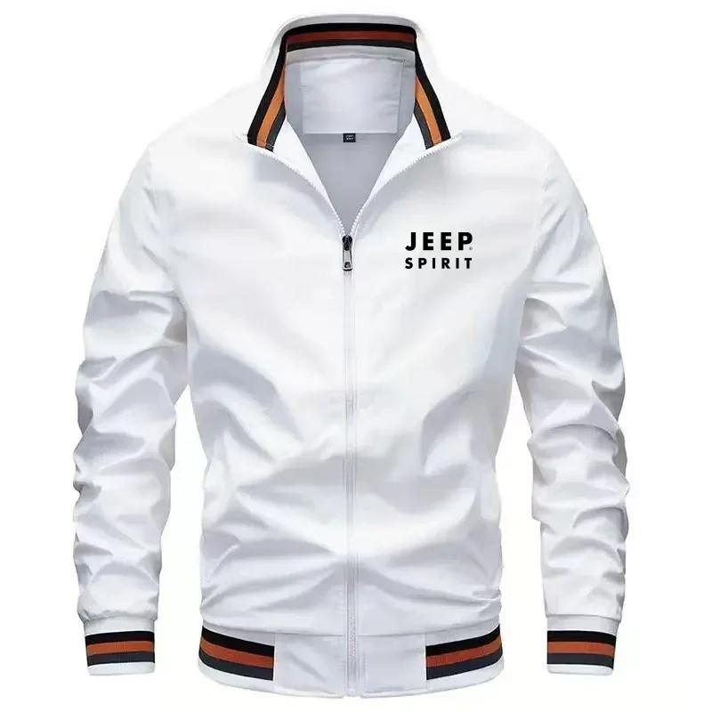 Nouvelle veste décontractée à col montant pour homme Jeep 2026, haute qualité, printemps-automne, co