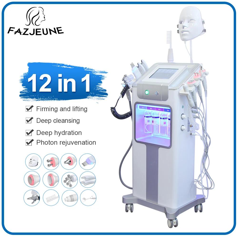 Hydro Machine à oxygène et eau 12 en 1, Lifting du visage, nettoyage en profondeur, Dermabrasion, Pe