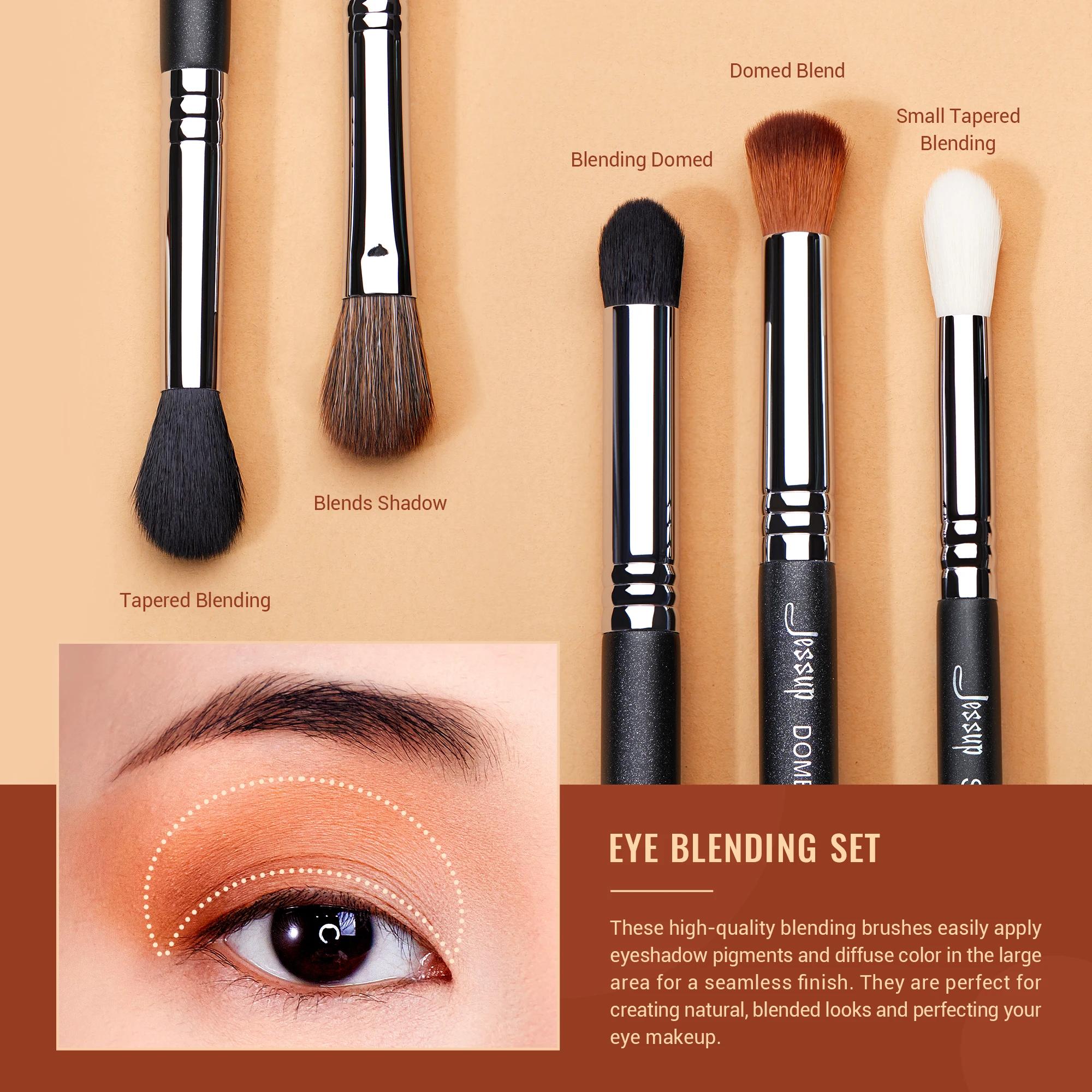 Jessup ensemble de pinceaux de maquillage pour les yeux pinceau de mélange professionnel pour les ye