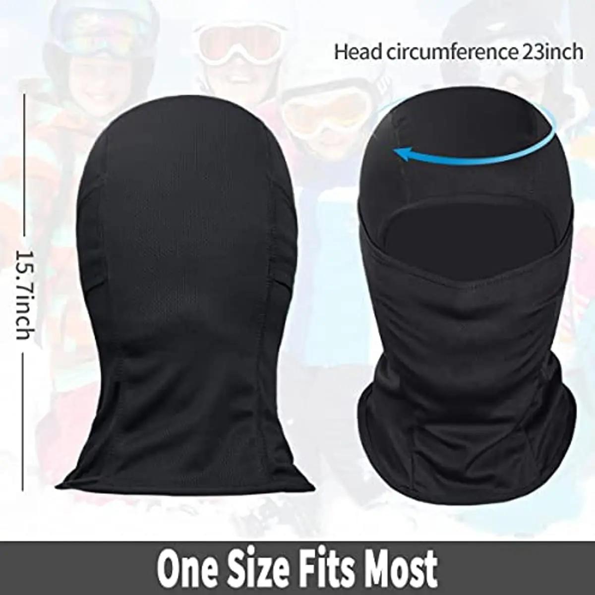 Cagoule masque facial masque de Ski pour hommes femmes masque complet capuche neige moto course temp