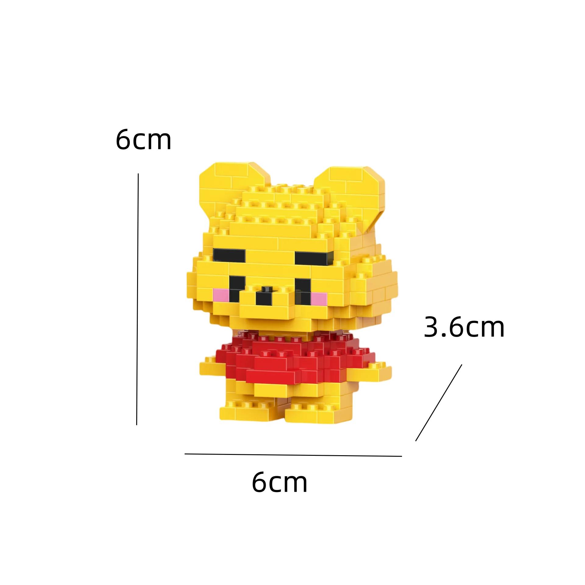Blocs de construction Disney sans boîte, 6cm de haut, Stitch Kawaii, mini ornements de bureau, jouet