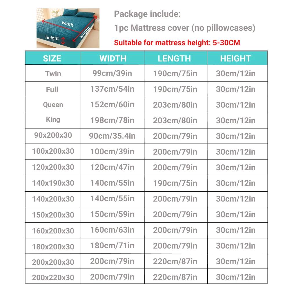 Housse de matelas épaisse en tissu Air 3D, protection de matelas 100% imperméable, drap-housse doux 