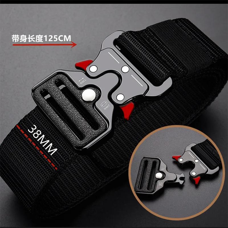 Ceinture tactique 1 pièce pour hommes ; ceinture à boucle à dégagement rapide pour sports de plein a