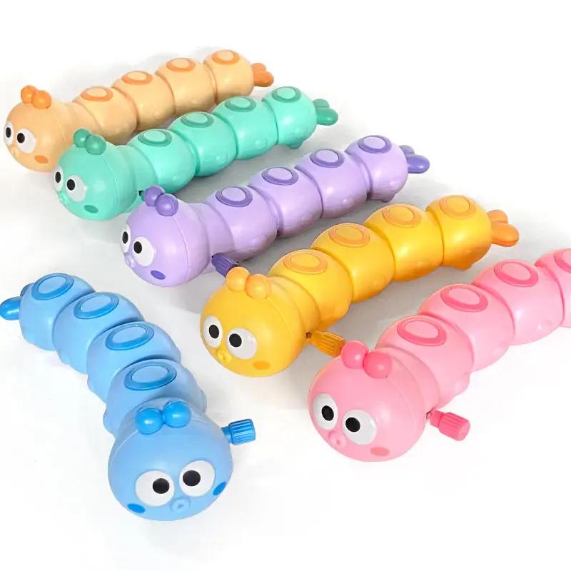Animaux colorés amusants, ver, Reptile, horloge, jouet rampant, balançoire rocheuse, jouet à remonte