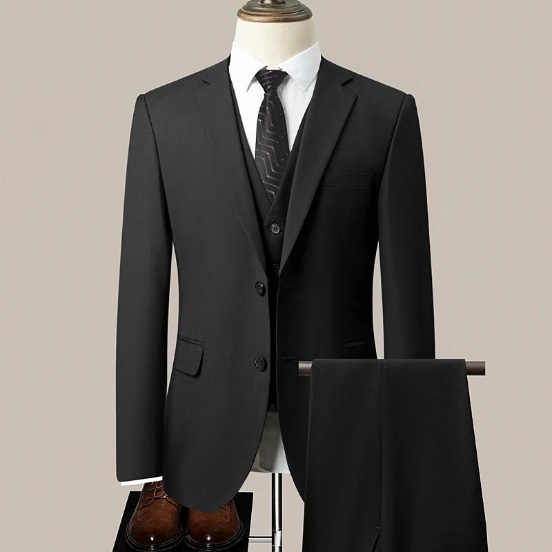 Costume trois pièces en tissu neuf pour homme, élégant pour les affaires, les mariages, les occasion