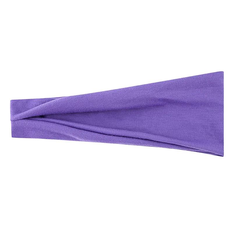 Femmes bandeau Turban couleur unie élastiques bandes de cheveux Yoga bandeau mode maquillage cheveux