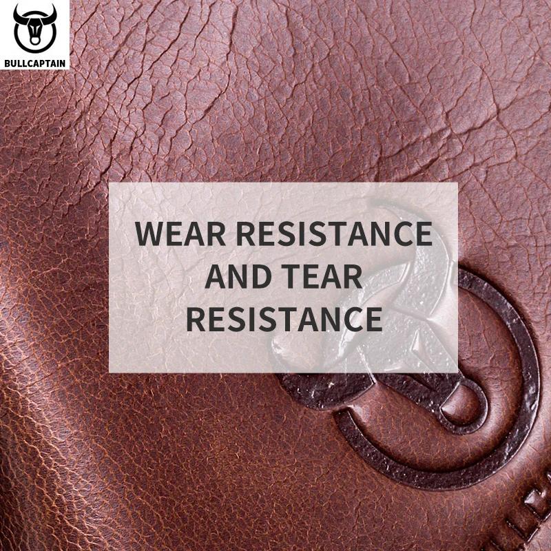 BULLCAPTAIN sac de taille en cuir véritable pour hommes sac d'alpinisme rétro décontracté multifonct