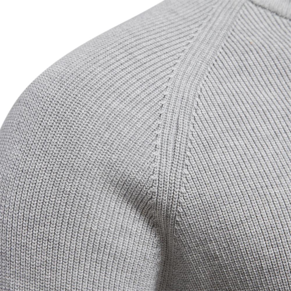 Cardigans en coton avec fermeture éclair pour hommes, pulls sociaux décontractés à la mode, col haut