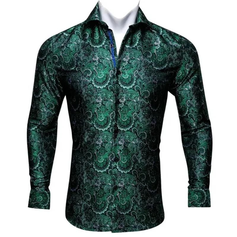 Nouveau 2024 élégant confortable bordeaux 3D imprimé chemise hommes à manches longues athloisir fleu