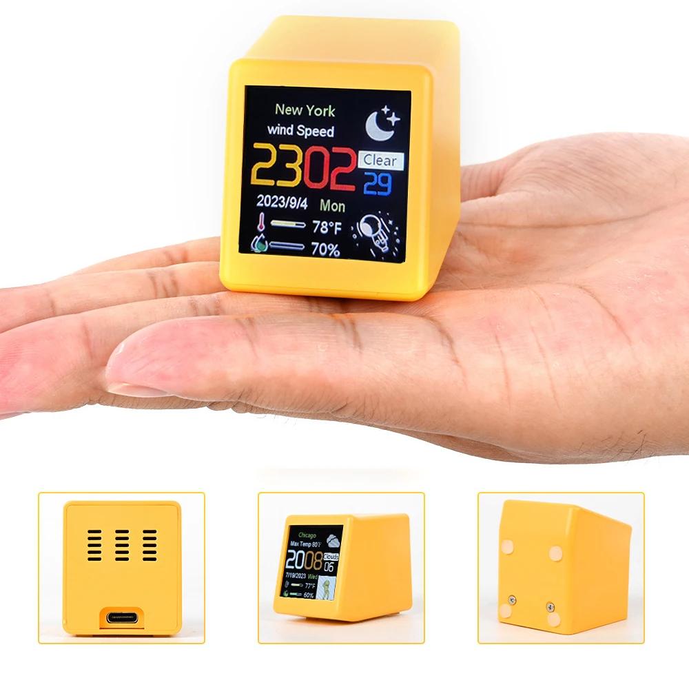Horloge de station météo WIFI intelligente de taille MINI pour la décoration de la salle de jeux. An