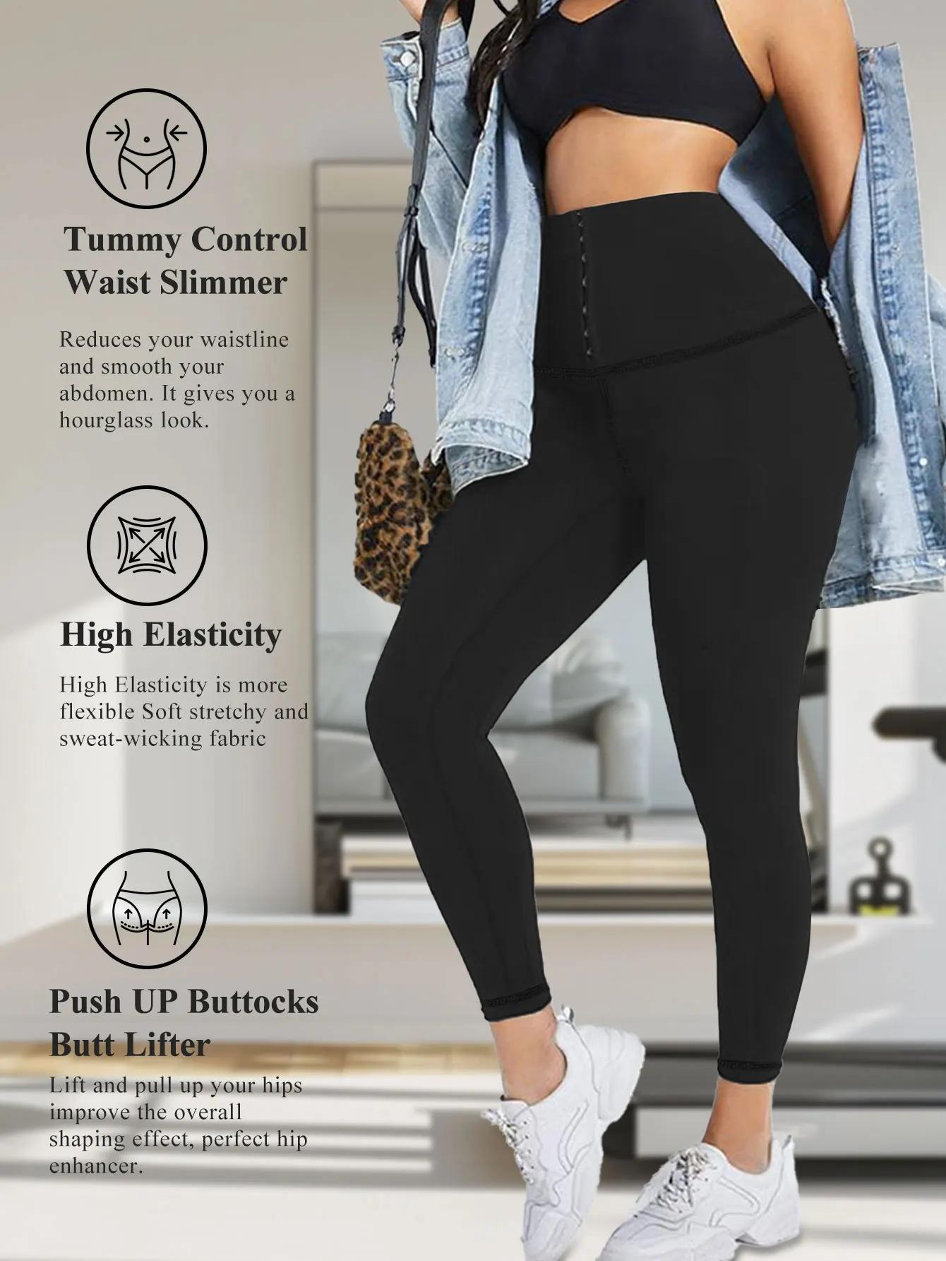 Legging sculptant taille haute pour femme, effet ventre plat et rehaussement des fesses, extensible,