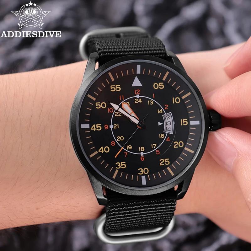 ADDIESDIVE nouvelle montre analogique pour hommes 50m montre lumineuse étanche mode sport grand cadr