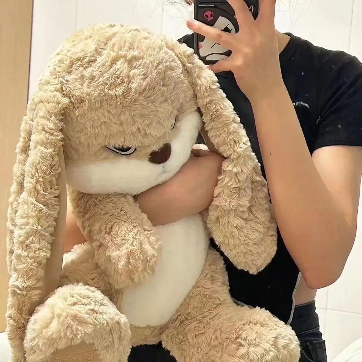 Jouet en peluche lapin en colère de grande taille, Animal mignon, poupée en peluche Kawaii, modèle d