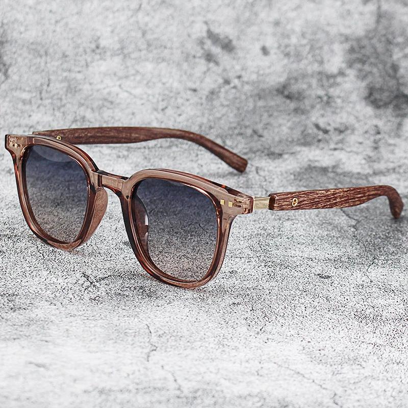 Nouvelles lunettes de soleil vintage pour hommes, monture PC, verres classiques de marque, verres tr