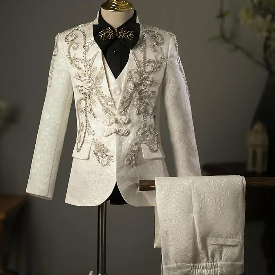 Costume de spectacle pour enfants, nouvelle collection, Design de perles à paillettes, robe de soiré