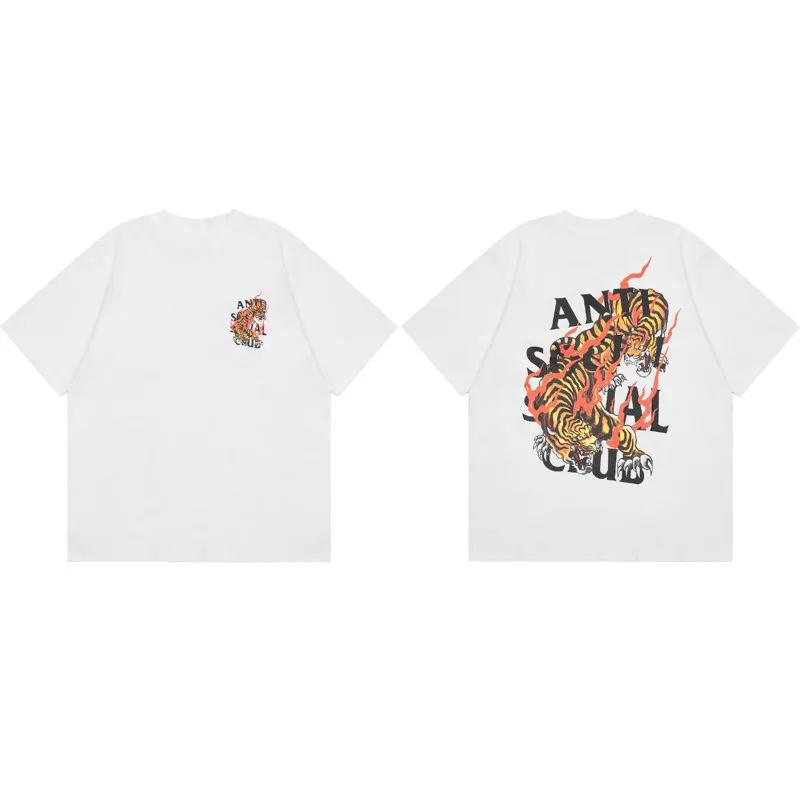T-shirt décontracté Street Trend Club Graffiti Letter Rabbit pour hommes et femmes, marque de luxe