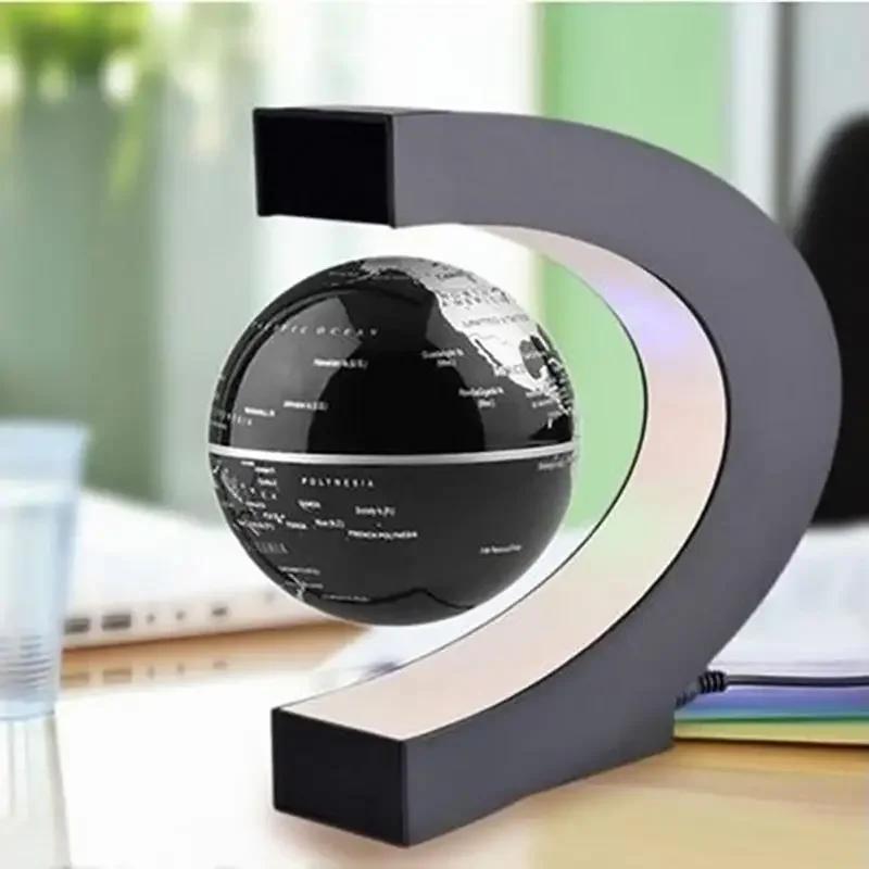 Globe Flottant Magnétique LED avec Carte du Monde, Lampe Électronique Antipassionnée, Boule Lumineus