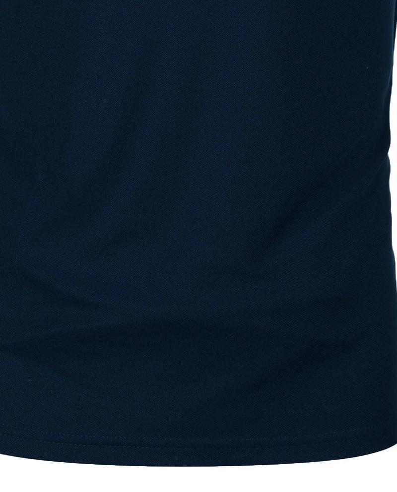 Manches courtes pour hommes, couleur assortie, mode avec revers pour hommes, manches courtes