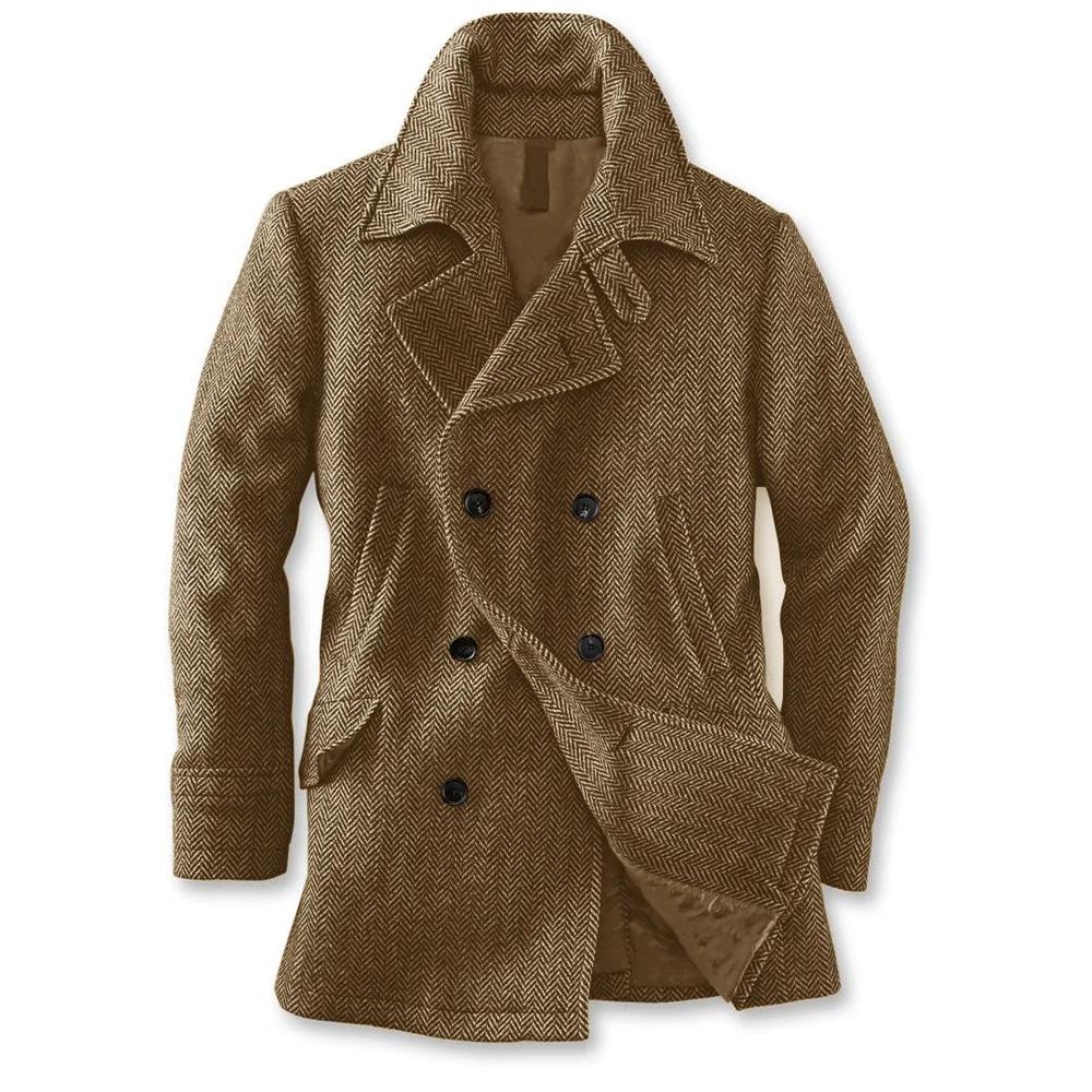 Veste de costume pour hommes, simple boutonnage, chevrons, poches Design de mode décontractées, tail