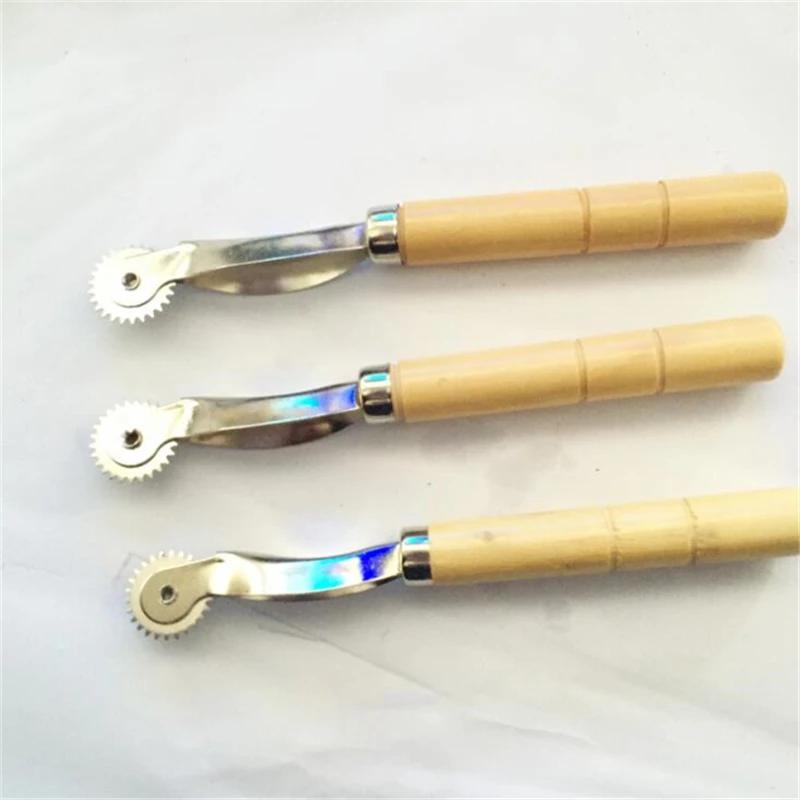 Kit d'outils de couture, accessoires, poignée pratique, traceur de motif de bord serrate, roue de cr