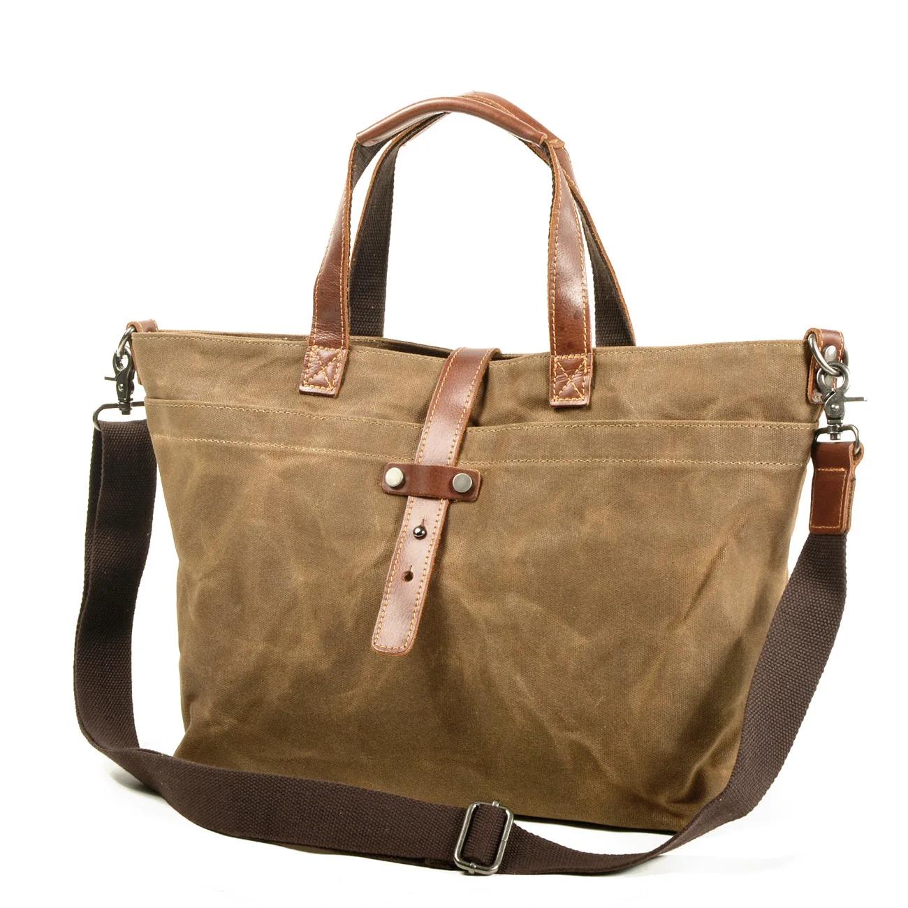 Sac à bandoulière en toile pour hommes et femmes, sac à main simple, horizontal, monochromatique, ré