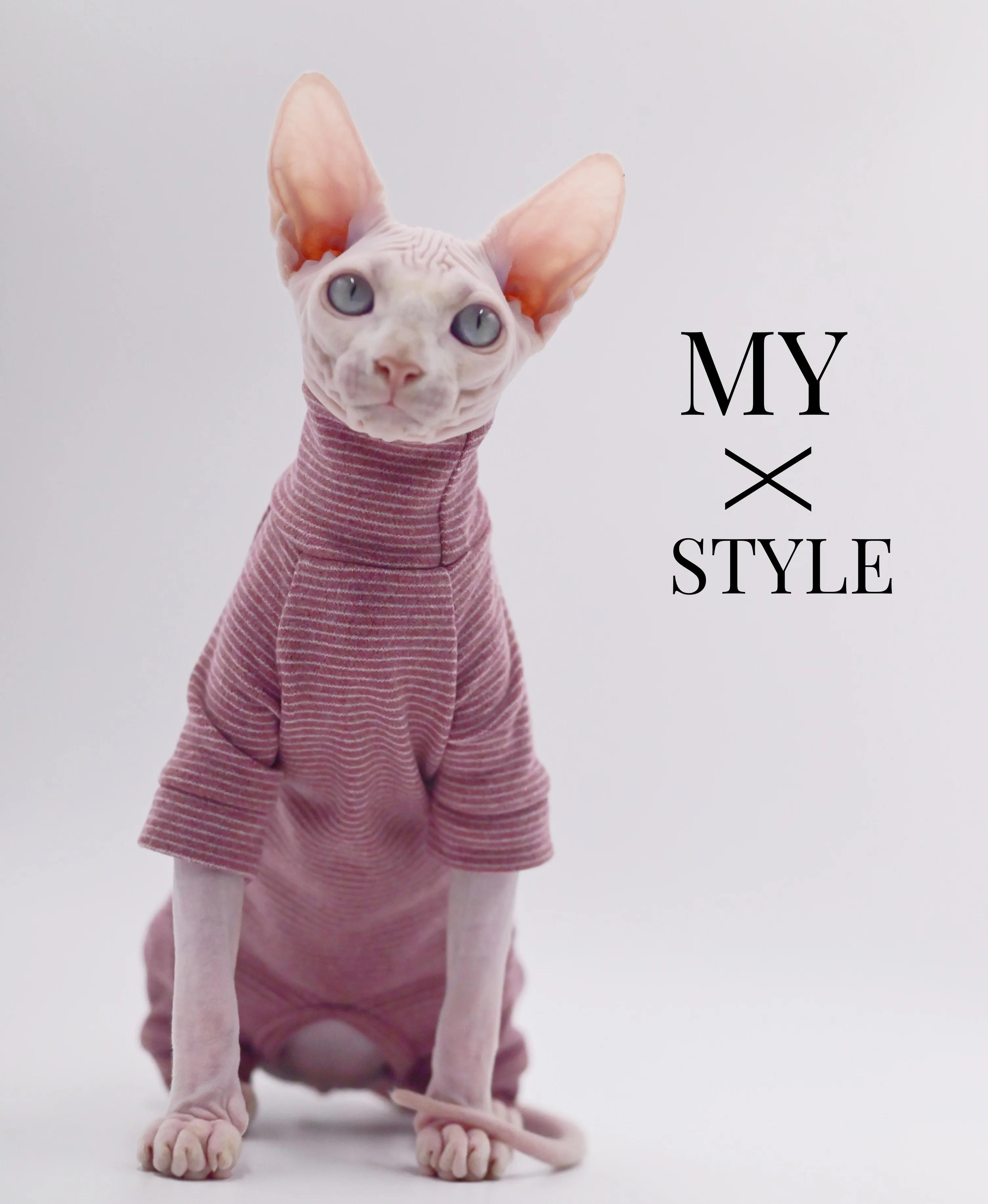 Vêtements pour chats sans poils, sweat à capuche chaud et doux à quatre pattes pour chats Sphynx pou
