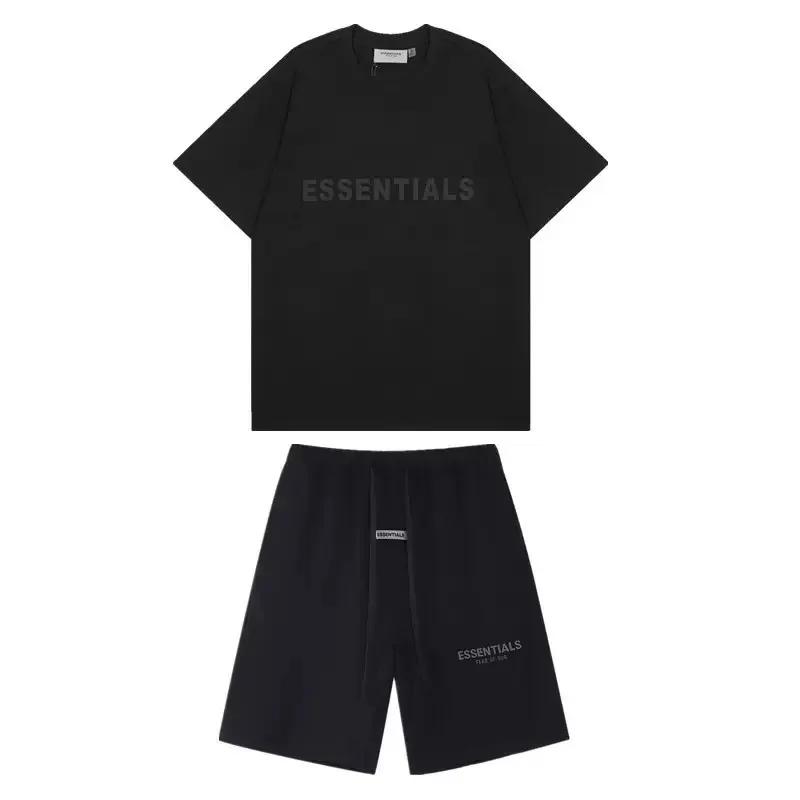 Shorts de sport décontractés à manches courtes en silicone floqué avec lettres, style streetwear, po