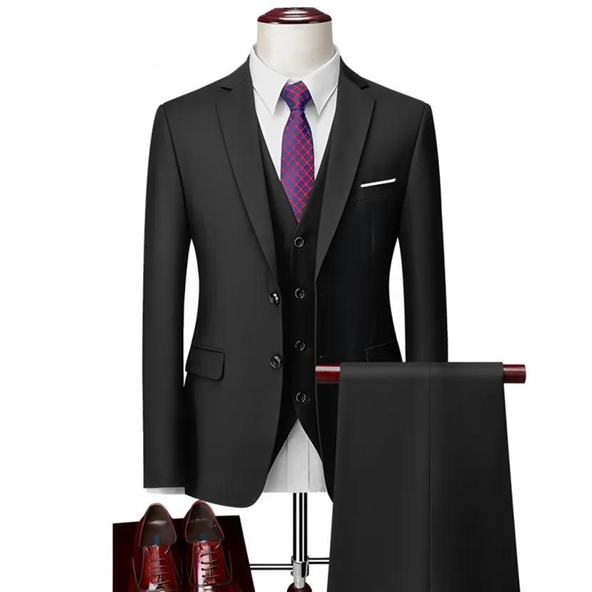 Tuxedos de mariage classique, costumes solides décontractés, coupe cintrée, costume pour garçons d'h