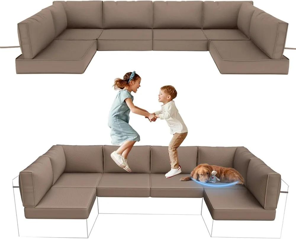 Coussins de remplacement pour canapé d'extérieur, coussin sectionnel pour meubles de Patio résistant