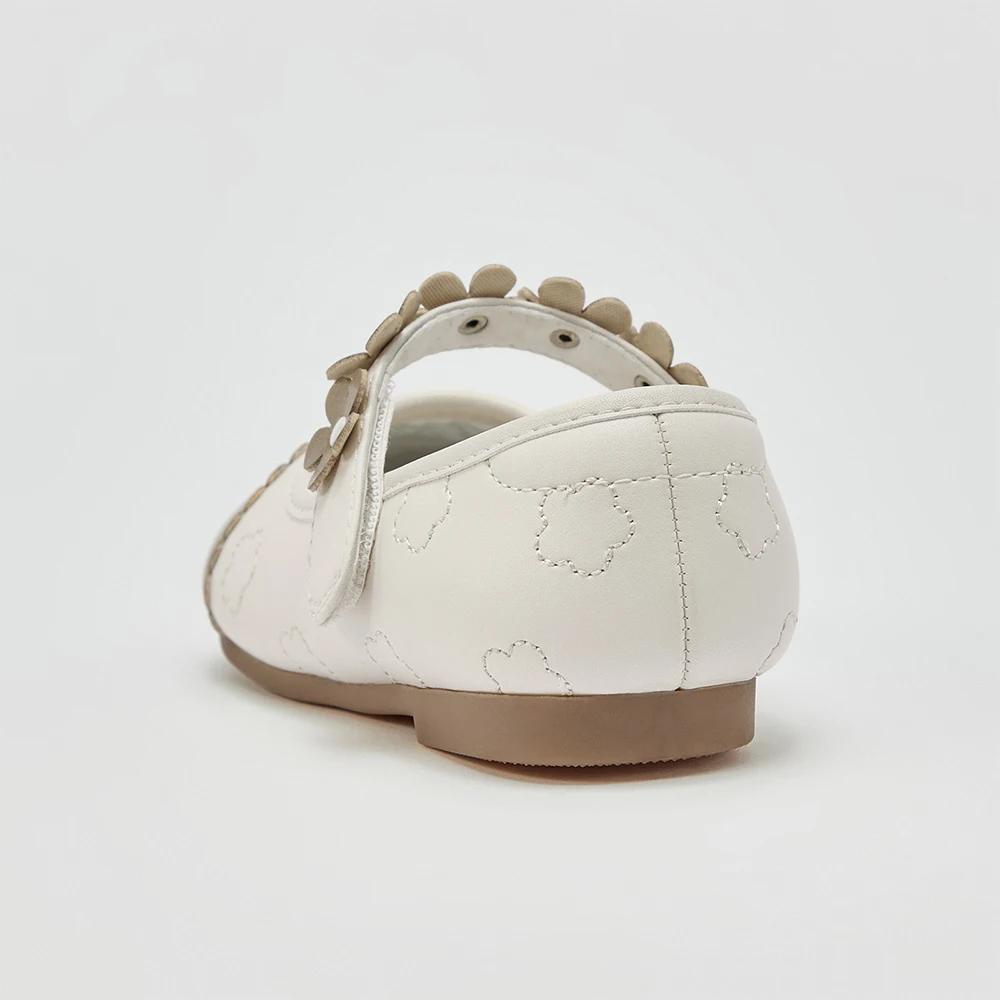 Dave Bella enfants chaussures en cuir automne printemps filles rétro princesse chaussures anti-dérap