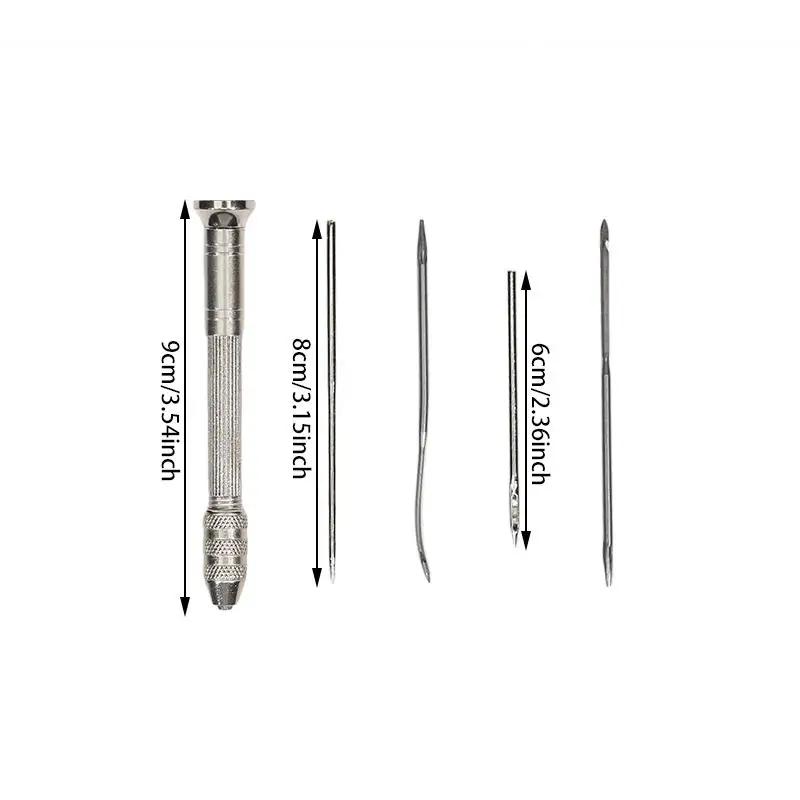 Ensemble de poinçons de couture en cuir, Kit d'outils de réparation de chaussures multifonctions rem