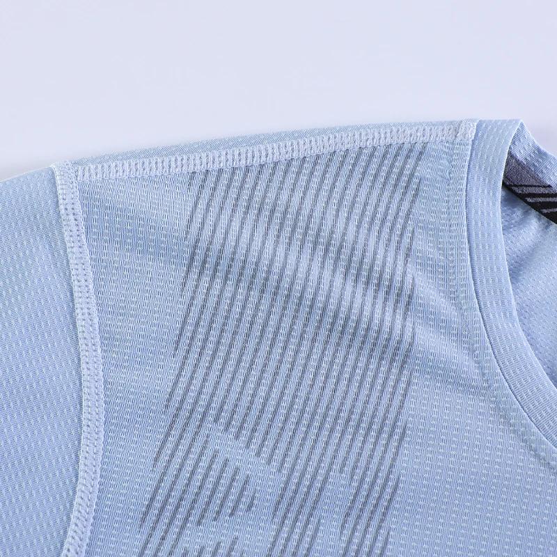 T-shirt à Manches Courtes en Maille pour Homme, Vêtement de dehors, de Course, de Musculation, d'Ent