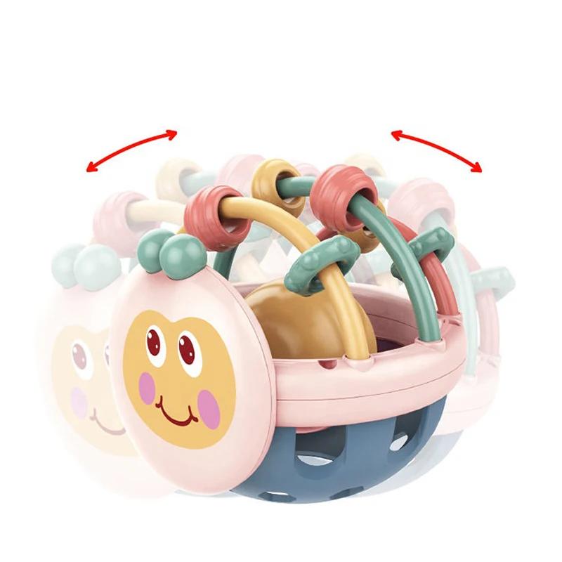 Jouets de dentition doux pour bébé, anneau de dentition sensoriel éducatif précoce pour nouveau-né, 