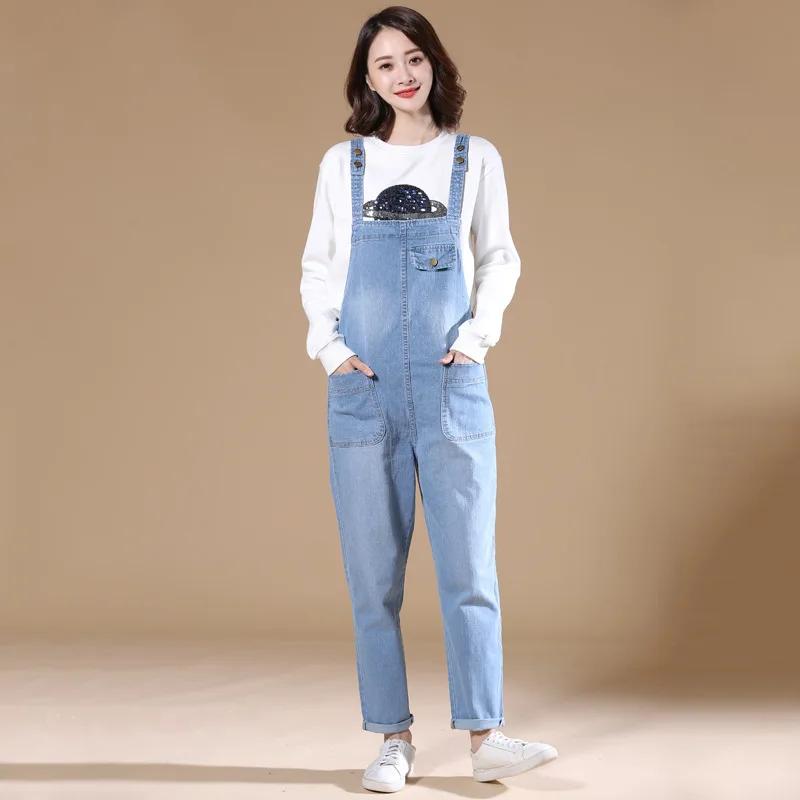 Denim vêtements de maternité ample décontracté femme femmes pantalon jarretelles combinaisons salope