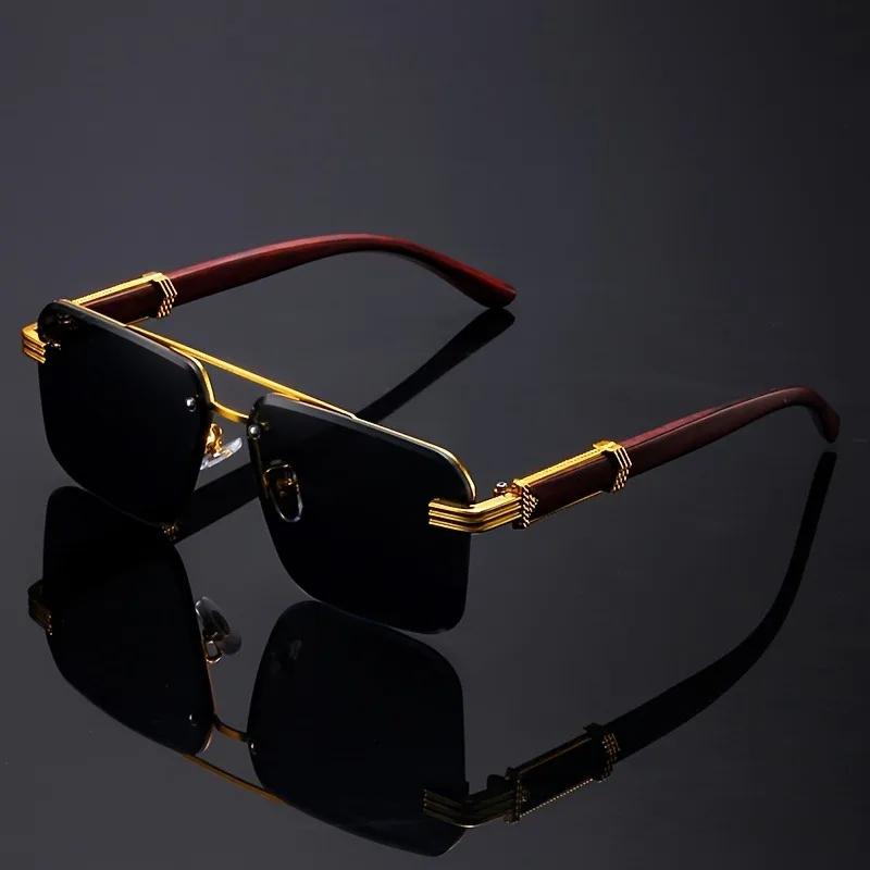 Lunettes de soleil rectangulaires à Double faisceau pour hommes et femmes, verres de soleil carrés s