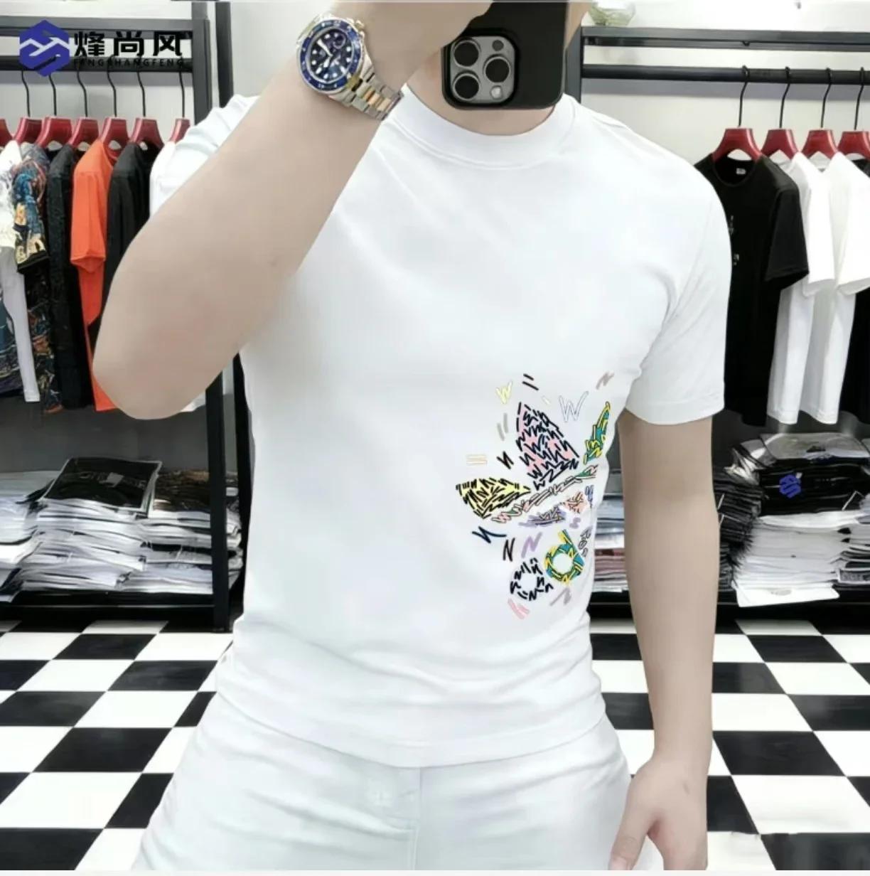 T-shirt en coton ample à col rond pour homme et femme, modèle tendance et respirant, best-seller été