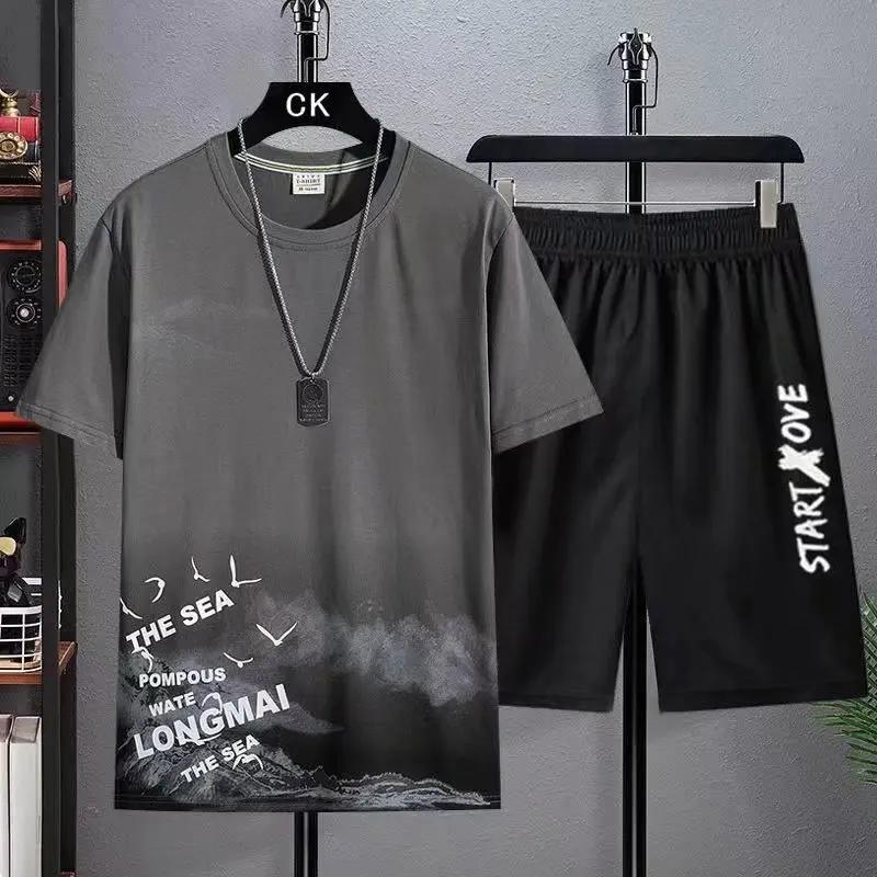 Costumes à la mode pour hommes, ensemble Short et haut d'été, tenue de gymnastique, t-shirt à manche