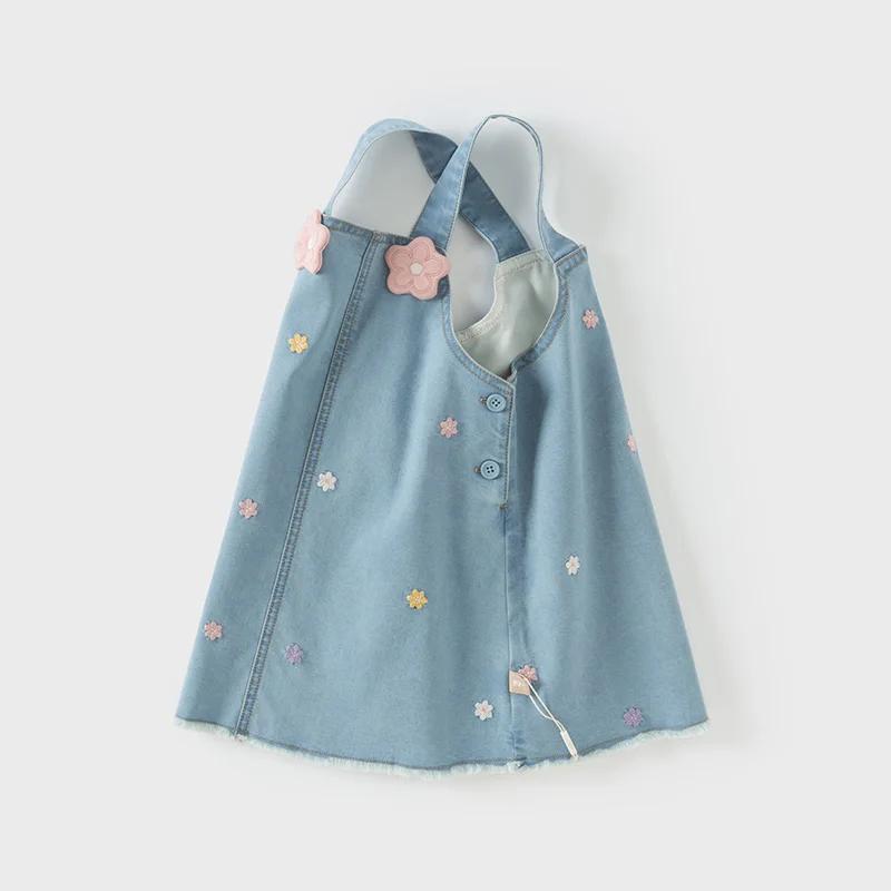 Dave Bella filles manches gilet robe automne printemps doux décontracté Floral Cowboy débardeur robe