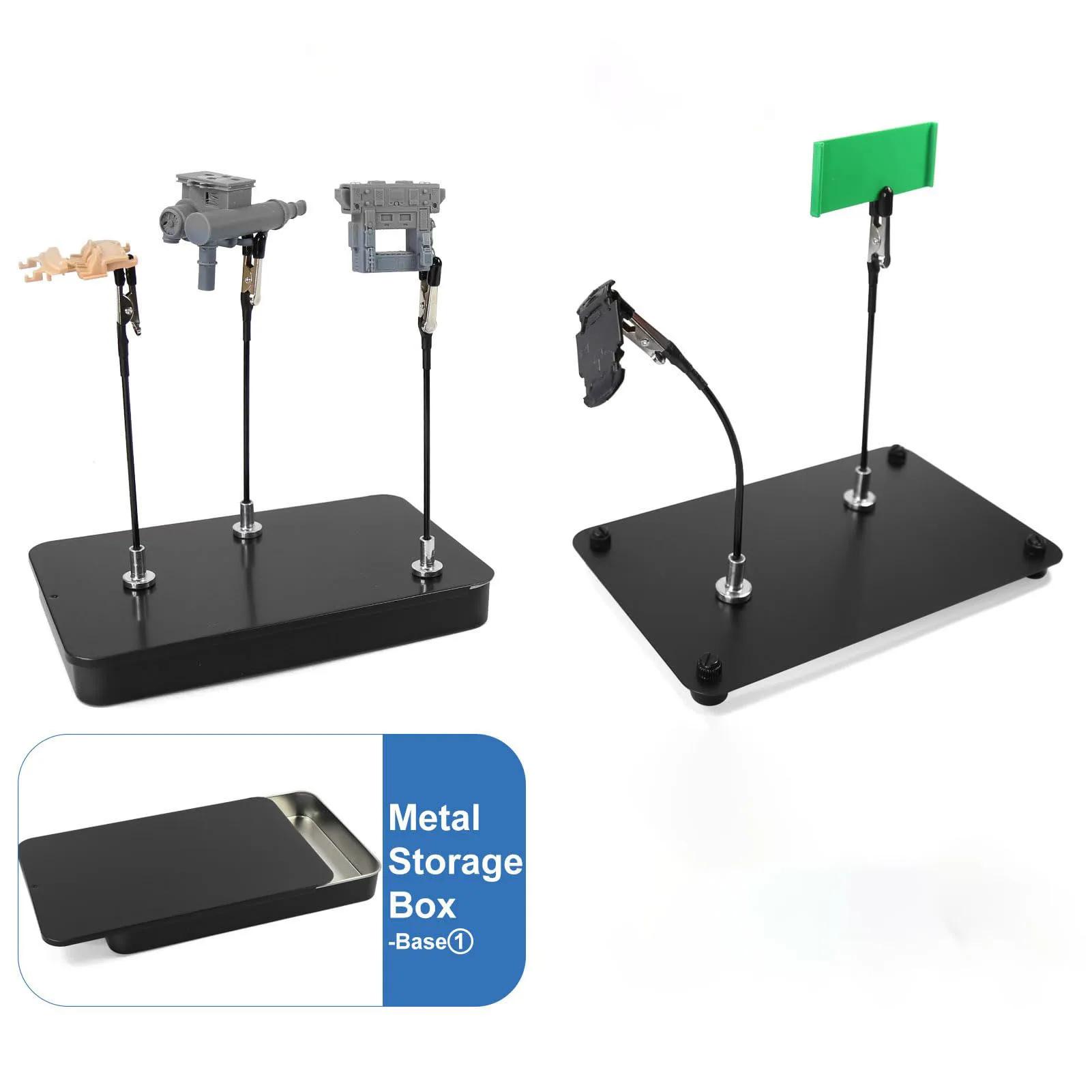 Rafford 12 pièces modèle pliable peinture pince crocodile bâtons pointes en caoutchouc + Base magnét