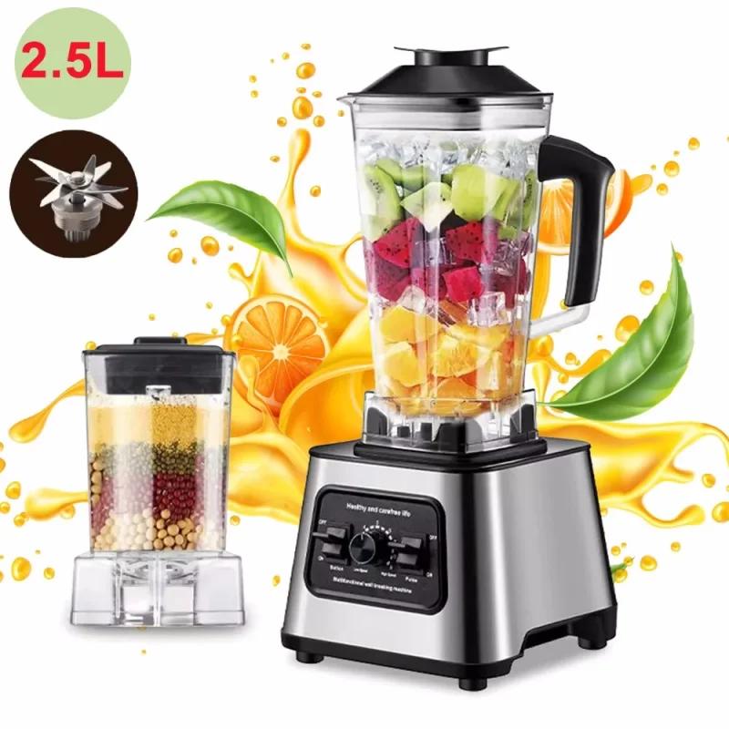 Mélangeur table 6000W 2.5L - Robot culinaire puissant pour glaces, noix et fruits maison