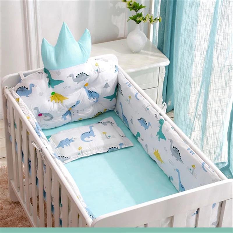 Parure de lit en coton imprimé pour bébé, ensemble de literie pour enfants, pare-chocs de protection