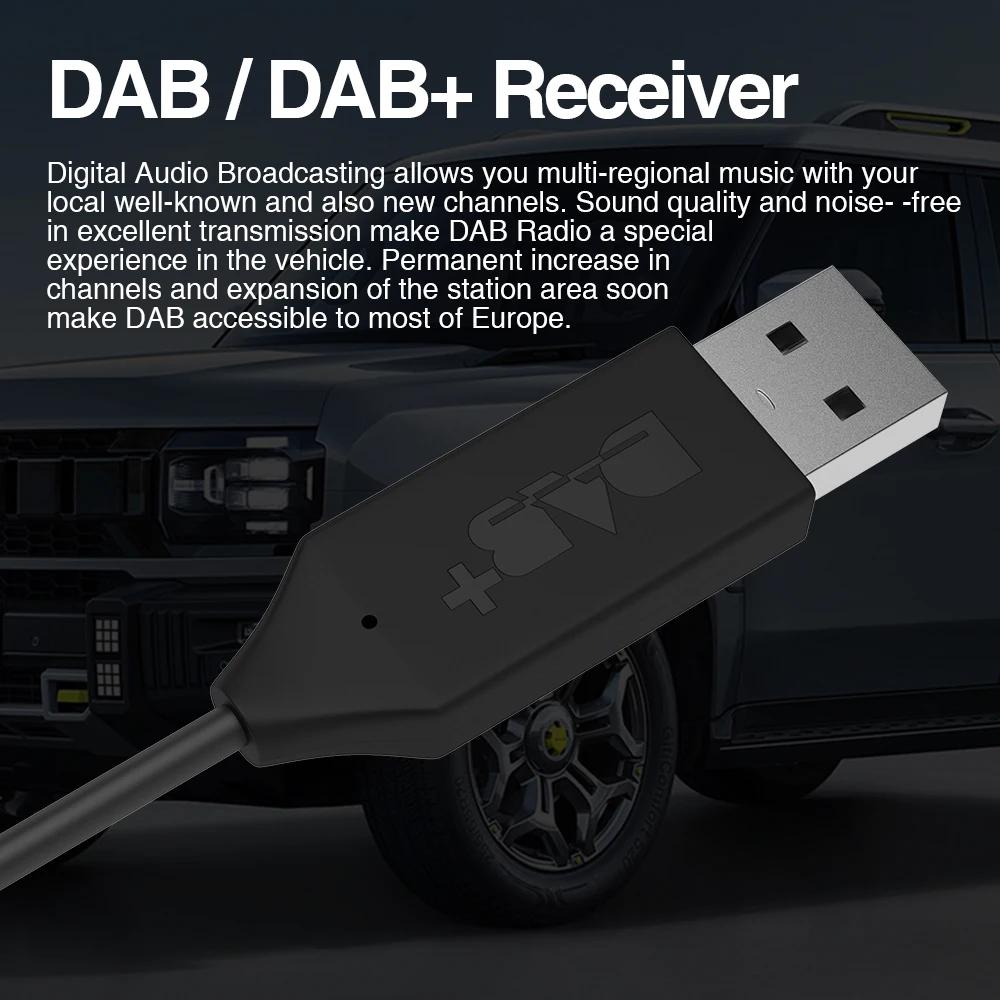 Antenne DAB pour système Android, autoradio, adaptateur USB, stéréo DAB +, récepteur, lecteur, prise
