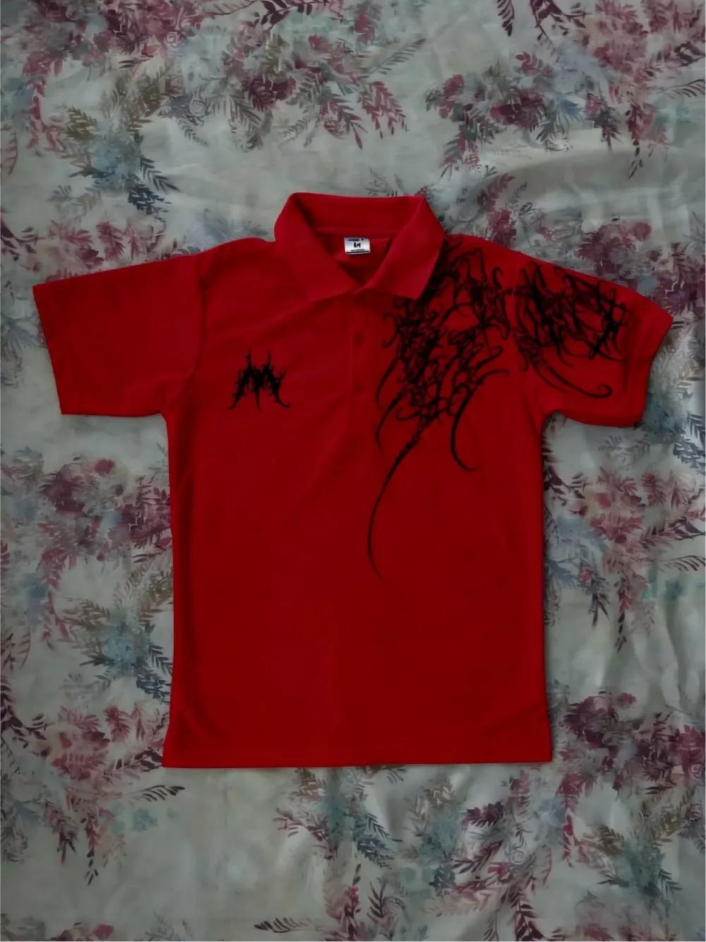 T-shirt polo à manches courtes pour hommes européens et américains, personnalisé avec un motif de lè