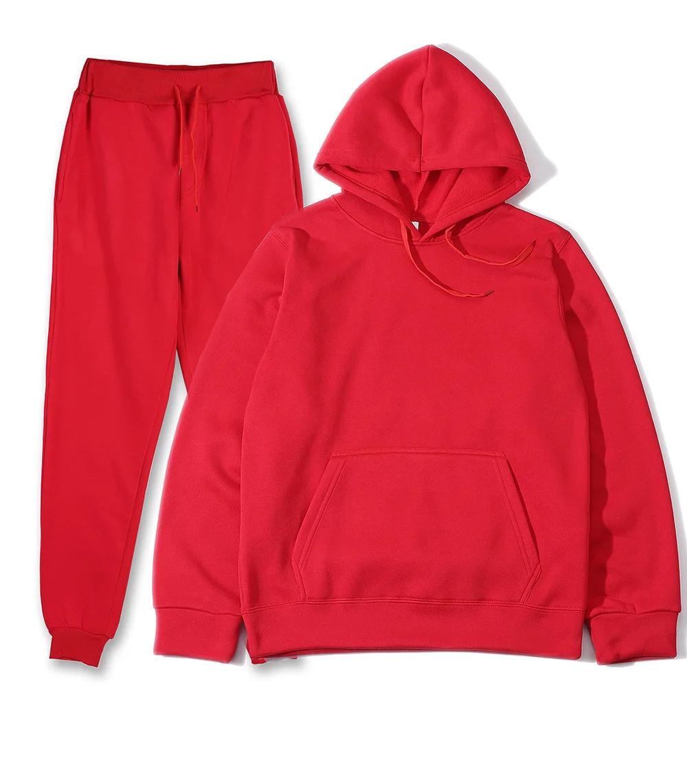 Combinaisons de sport pour hommes, survêtement à la mode, sweat à capuche + pantalon, ensemble deux 