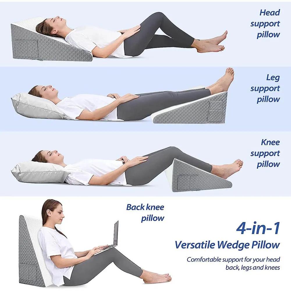 Oreiller compensé pour dormir, Reflux acide après chirurgie, Triangle surélevé, pour chevet, dortoir