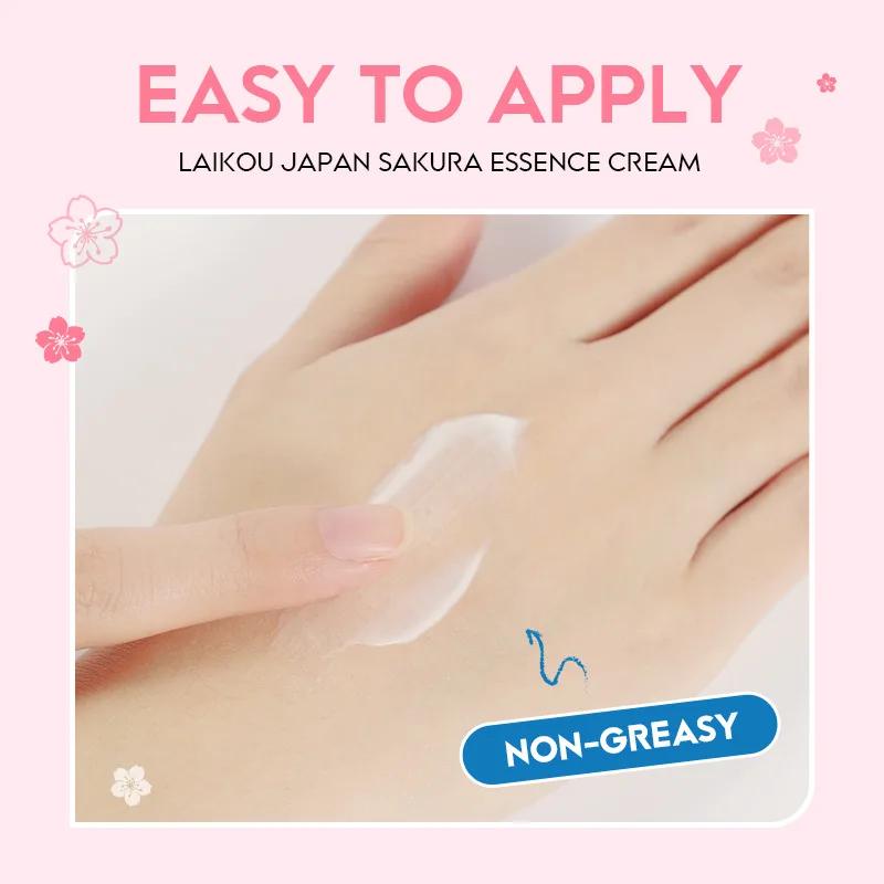 2 pièces LAIKOU japon Sakura Essence crème pour le visage fleur de cerisier lissant crème pour le vi